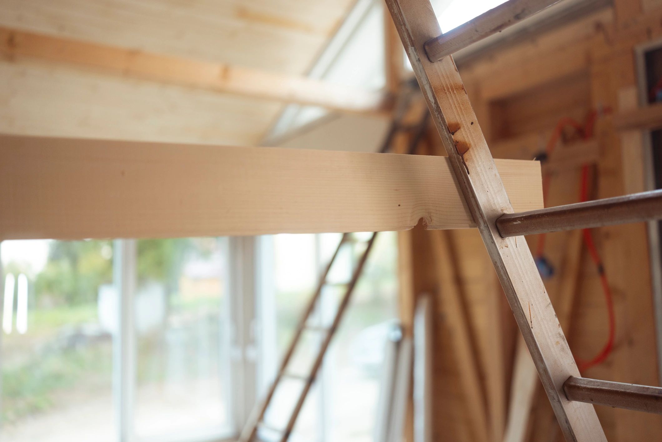 Craftsmanship in a home under construction