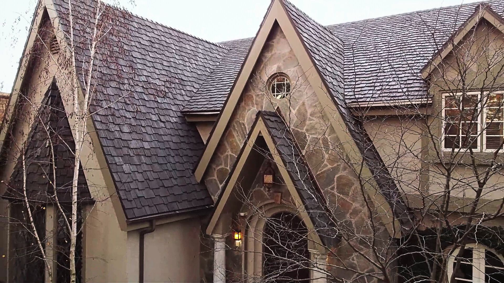 Premium residential roof system on a custom home